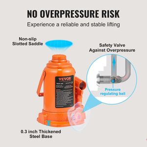 Martinetto idraulico a bottiglia da 12 tonnellate/26455 libbre con intervallo di sollevamento di 7,5-14 pollici e manico lungo a 3 sezioni, tutto saldato, per auto - Product Image 6