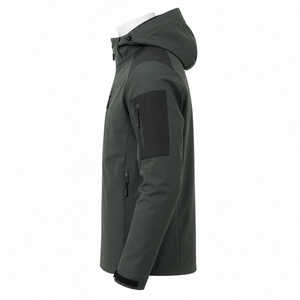 Veste softshell pour homme, confectionnée avec un tissu flexible, intérieur confortable et construction durable, idéale pour la randonnée, les voyages et les sports. - Product Image 6