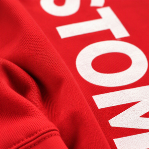 Sweat-shirt à capuche surdimensionné rouge personnalisé avec grand logo imprimé au dos, pull unisexe, streetwear - Product Image 5