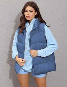 Chaleco Acolchado para Mujer, con Cierre Completo, Chaqueta sin Mangas para Invierno, Abrigo Ligero y Cálido para Uso Diario, Casual y al Aire Libre - Product Image 1