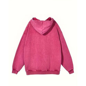 Sweat-shirt à capuche unisexe surdimensionné avec impression en relief, lettrage 3D en relief, tissu en coton doux et coupe contemporaine - Product Image 2