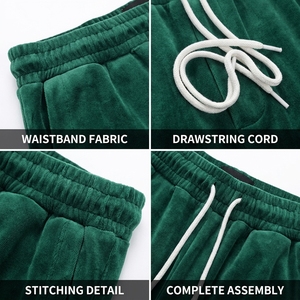 Pantalones cortos casuales para hombre de alta calidad, tela gruesa, pantalones cortos de invierno con efecto descolorido por el sol, con logotipo personalizado, bordado impreso. - Product Image 6