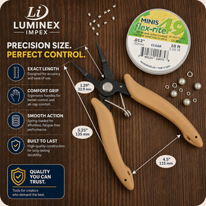 LUMINEX IMPEX LUB=113 <b>Long</b> <b>Nose</b> Stainless Steel Lightweight Smooth Work Jewelry Making Polishing Pliers - Product Image 1