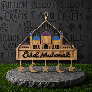 Étagère décorative en bois pour le Ramadan, design arche de mosquée islamique, décoration de table pour la maison, cadeau Eid Mubarak - Product Image 3