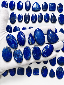 Cabochons ovales en lapis-lazuli naturel, taille personnalisée, couleur bleue polie, pour la fabrication de bijoux et pendentifs (vente en gros) - Product Image 5