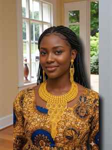 ชุดเครื่องประดับผู้หญิง AWAIS HOUSE แฟชั่นใหม่สไตล์ฮิปฮอป ทองเหลืองชุบทอง ประดับเพชร ลายอินฟินิตี้ สำหรับงานแต่งงานและงานปาร์ตี้ - Product Image 4