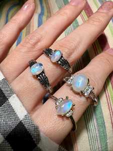 925 Sterling Silver Moonstone <b>Crystal</b> <b>Ring</b> Genuine Moonstone <b>Crystal</b> <b>Ring</b> Wholesale Price - Product Image 6