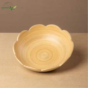 Bol en bambou tissé festonné - Écologique, compatible lave-vaisselle, design champêtre - Product Image 2