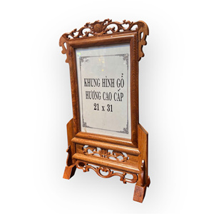 Sencillo marco para cuadro con diseño de flor de loto, hecho de madera aromática, tamaño 21x31 cm. - Product Image 6