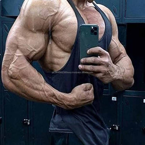 Débardeurs pour hommes en coton 100% respirant, couleur unie, confortables, logo personnalisé en gros - Product Image 3