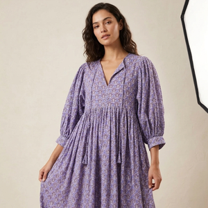 Beautiful floral Cotton Block Printed dress Dress For Casual wear Hand Block Printed Dress - Product Image 1