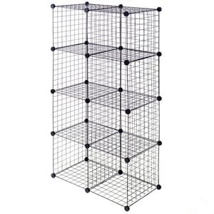 Scaffali Modulari Fai-da-Te a 8 Cubi con Griglia in Filo Metallico, Contenitori di Stoccaggio Moderni - Product Image 6