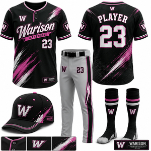 Breathable Softaball Training Uniform Set For Adult's Plus Size Teamwear Youth Baseball Jersey Pants Socks And Caps Set - Product Image 4