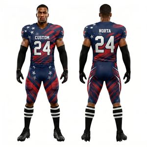 American Football Jersey Set Team Uniforms Panel Design Sublimated Gear Breathable Polyester Athletic Apparel For Team Play - Product Image 3
