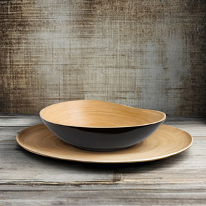 Meilleure vente de bol à salade écologique en bambou et mangue de style bohème directement du Viet Nam, ensemble de vaisselle durable - Product Image 1
