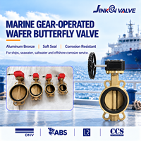 Vanne papillon wafer en aluminium marin résistant à la corrosion pour système d'eau de mer de navire avec certification de classe