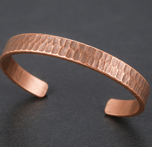 Pulsera Terapéutica de Cobre Puro Martillado a Mano, Brazalete Abierto Hecho a Mano, Joyería de Lujo de Cobre para Regalo - Product Image 6