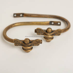Attaches de rideaux en forme de plume dorée, accessoires décoratifs vintage pour rideaux, style classique traditionnel - Product Image 4