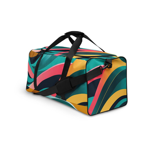 Bolsa de Gimnasio Personalizable de Alta Calidad con Correa de Hombro Ajustable con Patrón de Ondas Curvas - Product Image 2
