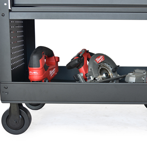 Matte Black Powder Coated Steel 4 Drawer Utility <b>Cart</b> Family keywords: for Garage Workshop Storage Use - Product Image 3