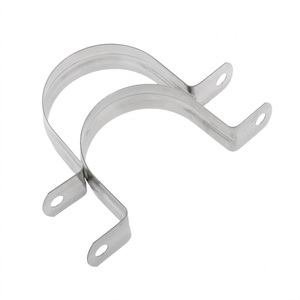 Collier de serrage en U avec écrou et rondelle, en acier robuste, fixation pour tuyaux, quincaillerie, supports de montage, réparations industrielles, raccords - Product Image 5