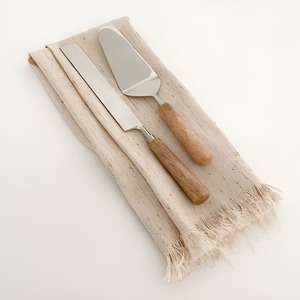 Unique Design Stainless Steel with Wood Handle Cake Serving and Wedding Tableware Dinnerware Used Cake Serving - Product Image 1