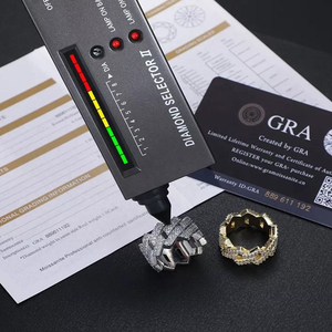 Anillo de eslabones cubanos con diamante de moissanita, plata 925, estilo hip hop, diseño llamativo y atrevido, joyería. - Product Image 5