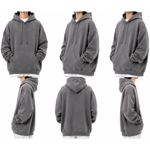 Vente en gros de sweats à capuche surdimensionnés personnalisés, à épaules tombantes, en coton lourd, unisexe, streetwear, fabricant de vêtements OEM ODM, marque privée - Product Image 6