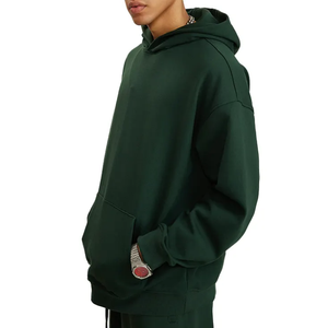 Sweat-shirt à demi-zip pour homme en molleton brossé 100 % polyester respirant 300 GSM, personnalisable en gros - Product Image 2