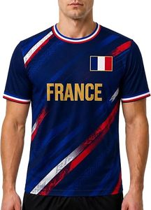 Maillot de football de France personnalisé avec nom et numéro, maillot de football personnalisé pour hommes, femmes et enfants - Product Image 2