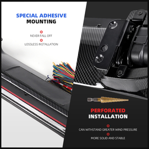 สปอยเลอร์คาร์บอนไฟเบอร์อเนกประสงค์ขายดี - เหมาะกับ<span class=keywords><strong>รถ</strong></span><span class=keywords><strong>เก๋ง</strong></span>ส่วนใหญ่และรถแฮทช์แบ็คบางรุ่น - Product Image 2