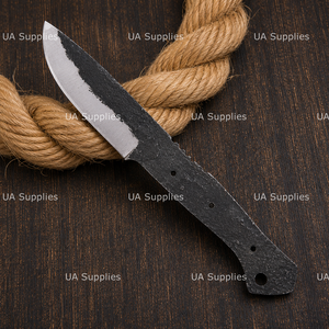 Cuchillo de hoja fija personalizado, acero al carbono, punta caída, filo recto, para camping, bricolaje, material para mango personalizado, venta al por mayor - Product Image 4