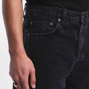 Jean en denim délavé vintage pour homme 2026, taille mi-haute, coupe droite ample, hiver, couleur unie, style Hip Hop, streetwear décontracté, fournisseur OEM ODM - Product Image 6