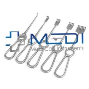 เครื่องมือผ่าตัดแบบแหวนหลายง่ามยี่ห้อ Volkmann Rake Retractor พร้อมด้ามจับ  โดย medicab surgical instruments - Product Image 1