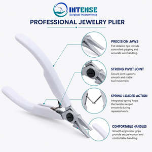 Alicates Profesionales de Punta Plana para Joyería, Herramienta de Precisión de Acero Inoxidable para Doblar Alambre con Mango Ergonómico - Product Image 2