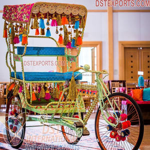 Rickshaw de boda para novia, caseta de fotos de estilo Desi exclusivo para la entrada, para novio y novia - Product Image 4