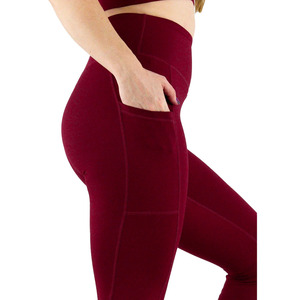 Leggings de yoga pour femmes, design personnalisé, spandex/polyester, extensibles dans quatre directions, antibactériens, avec cordon de serrage, pour l'entraînement - Product Image 5