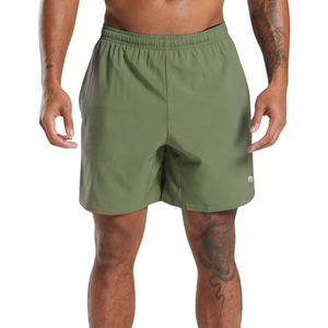 Pantalones Cortos Deportivos para Hombre, Ajustados, de 7 Pulgadas, Ligeros, para Entrenamiento, Running y Fitness, Color Verde Oliva - Product Image 1