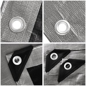 Bâche en tissu poly robuste argentée et noire 20x30 pieds - Product Image 6