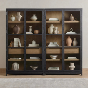 Librería Moderna de Madera Maciza con 8 Estantes y Puertas Planas para Sala de Estar o Almacenamiento en el Hogar u Oficina - Product Image 3