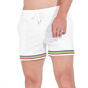 Shorts en toile unisexe vert uni avec bande latérale, taille élastique, décontractés et respirants, pour équipe de football gaélique 100% - Product Image 4