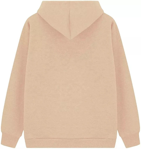 Vente en gros de sweats à capuche surdimensionnés pour hommes 100% coton, logo personnalisé, orange, streetwear, tissu français de haute qualité, broderie - Product Image 4