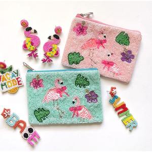 Porte-monnaie perlé fait main avec fermeture éclair, design coloré personnalisé pour adolescents, vente en gros, portefeuille et pochette tendance - Product Image 6