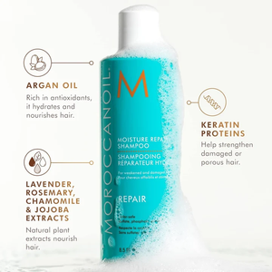Shampooing hydratant réparateur, formule naturelle pour le soin des cheveux, hydratant, nourrissant, nettoyant, bien-être du cuir chevelu, solution réparatrice, doux - Product Image 2
