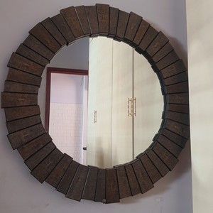 001 Makeup <b>mirror</b> <b>bedroom</b> decorative Wall <b>Mirror</b> <b>Large</b> Decorative Wall Faux Shagreen <b>Mirror</b> handmade 100% from Vietnam - Product Image 5
