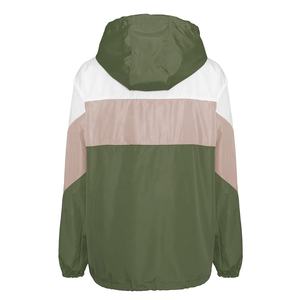 Veste de course à capuche color block pour femme, légère, avec fermeture éclair, coupe ample, pour toutes les saisons, vêtements d'extérieur, 100% polyester - Product Image 2