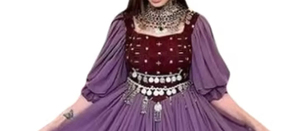 Robe traditionnelle afghane royale avec broderie miroir, robe évasée lourde ornée de détails faits à la main, robe afghane Kuchi - Product Image 5