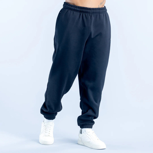 Vêtements de sport de qualité supérieure, logo imprimé, pantalon de jogging pour hommes, couleur bleue personnalisée, avec poches latérales - Product Image 1