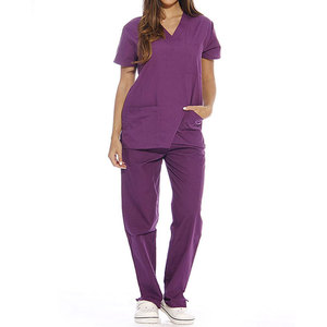 Tenues médicales élégantes pour hommes, ensemble léger et respirant en coton tricoté à 100 %, pour cliniques et hôpitaux, confortables et douces pour les infirmiers. - Product Image 1