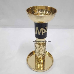 เตาเผากำยานแบบอาหรับ อีดมูบารัค ของตกแต่งทางศาสนาตะวันออกกลาง ของประดับตกแต่งรอมฎอน เคลือบเงาสีทอง - Product Image 1